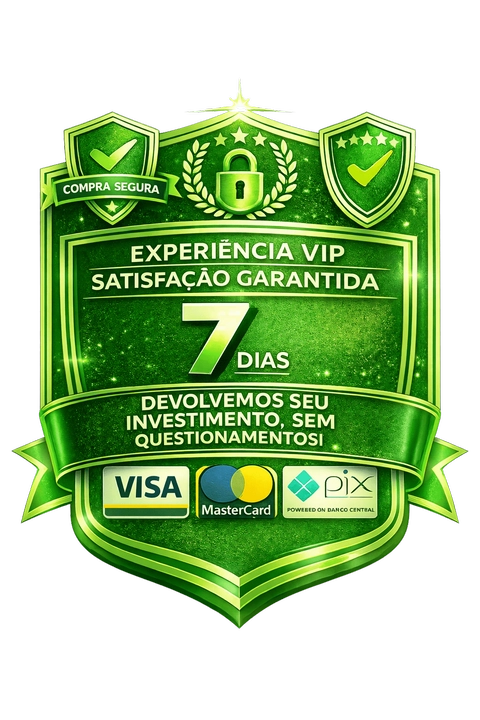 Experiência VIP - 7 Dias de Garantia - Compra Segura